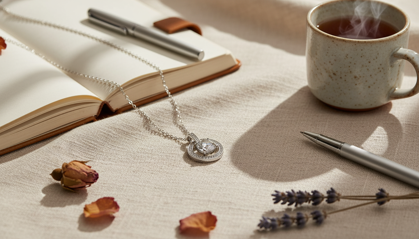 1CT D Color Moissanite Pendant in 925 Silver Lock Chain
