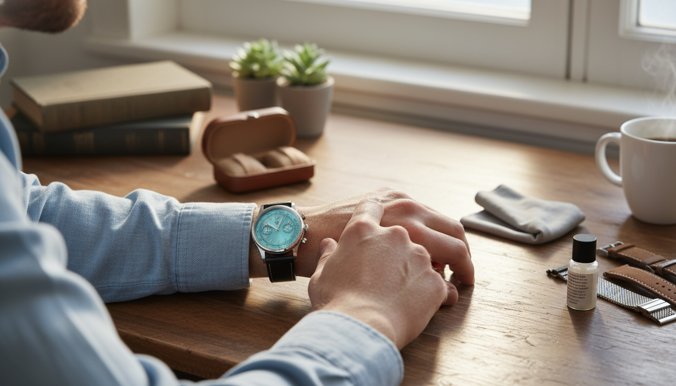 38mm Sapphire Chronograph on Leather: Fit, Care & Style