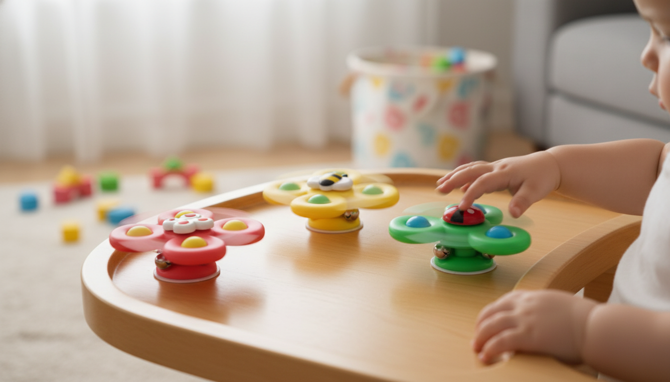 Suction Cup Spinner Bells Toy Set (3PCS) for Toddlers