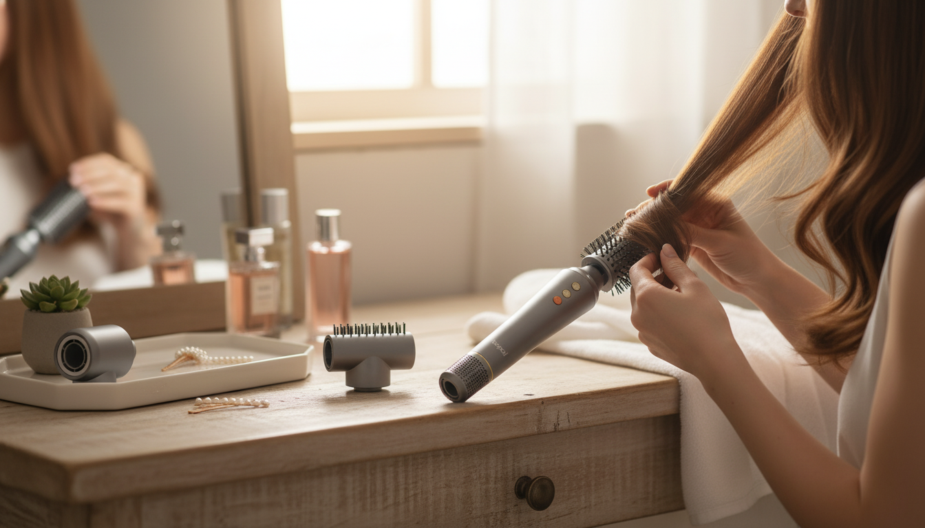 5-in-1 Dryer Styler Brush: Auto-Curl, Smooth, Volume
