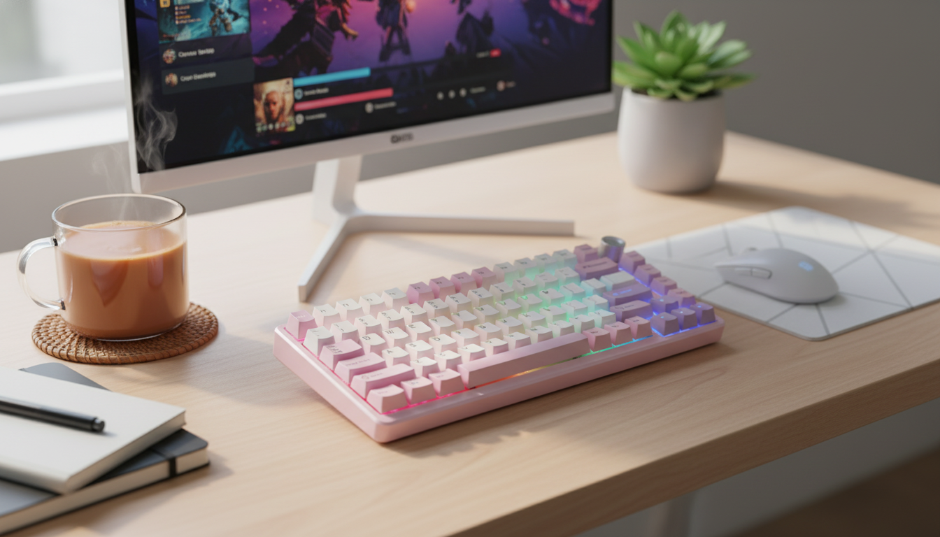 75% Wireless Gaming Keyboard w/ Knob, Hot-Swap RGB