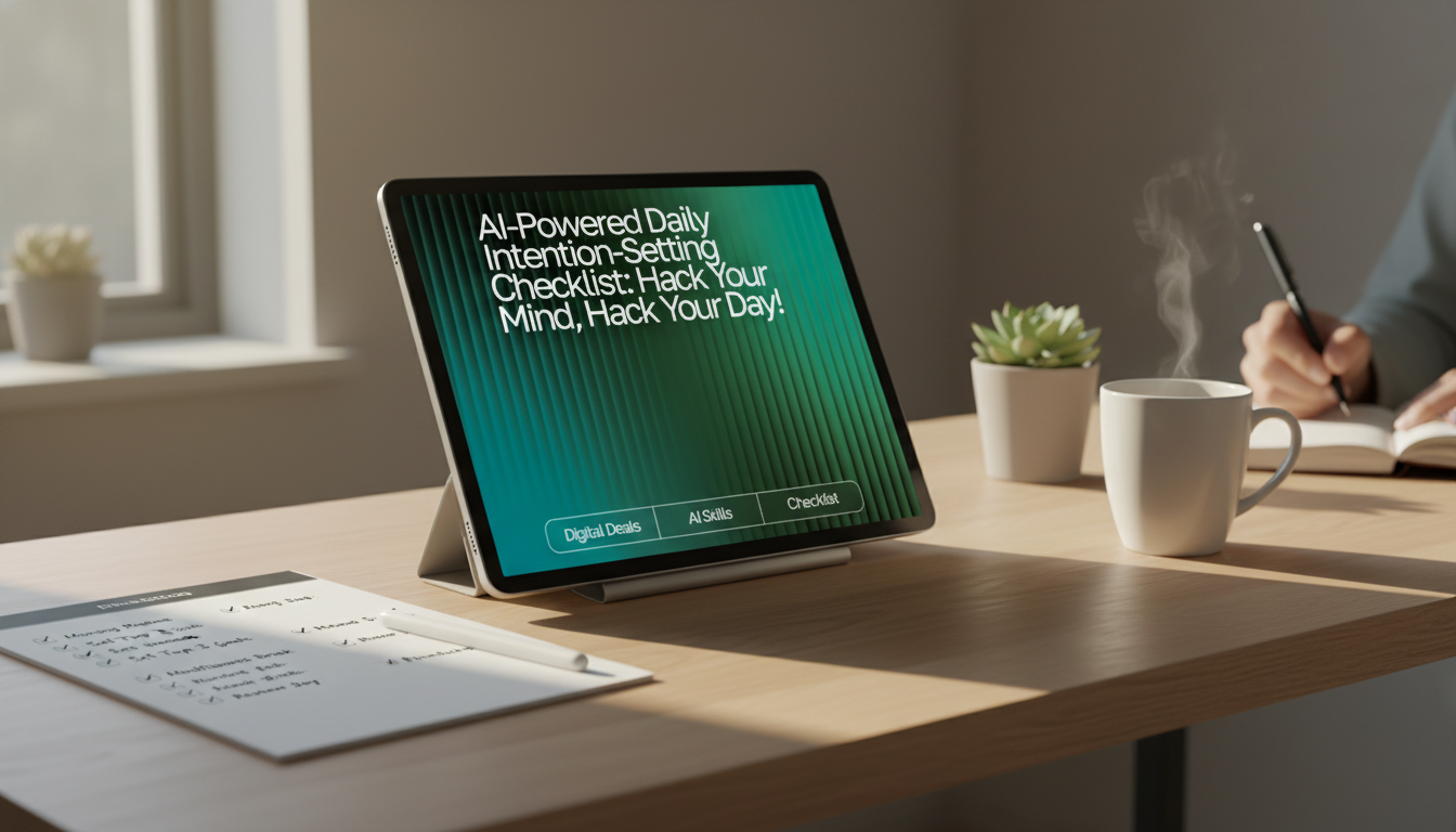 7-Minute Intention Checklist (Printable + Digital, AI)