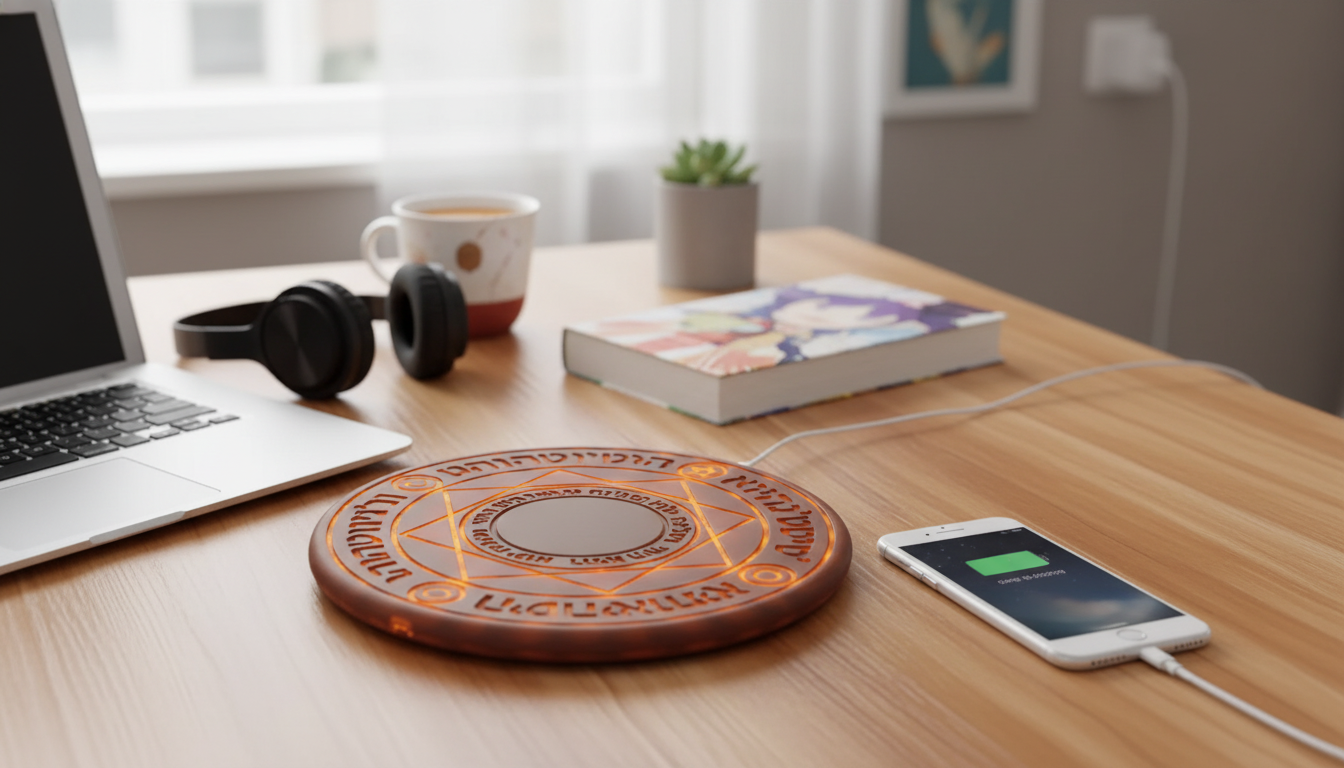 Anime LED Qi Charging Pad: iPhone & Samsung Fit