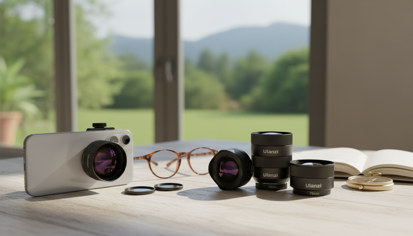 Clip-On Phone Lens Kit: Wide, Macro, CPL Tips
