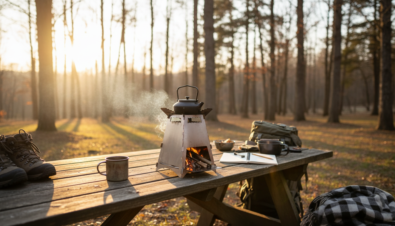 Flat-Pack Folding Wood Stove for Camping & Emergencies