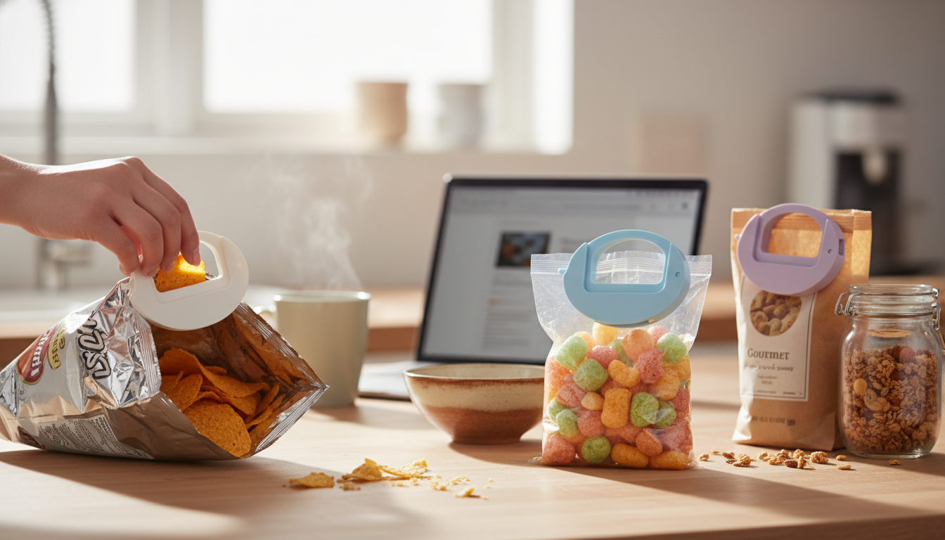 Large-Opening Snack Bag Clip for Fresh, Tidy Storage