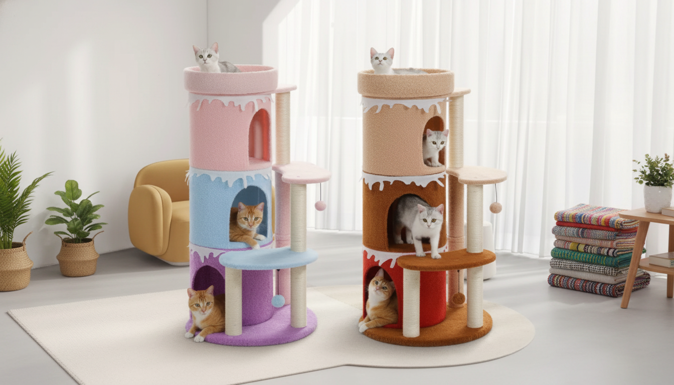 Multi-Level Cat Tree Towers: Sturdy Vertical Space