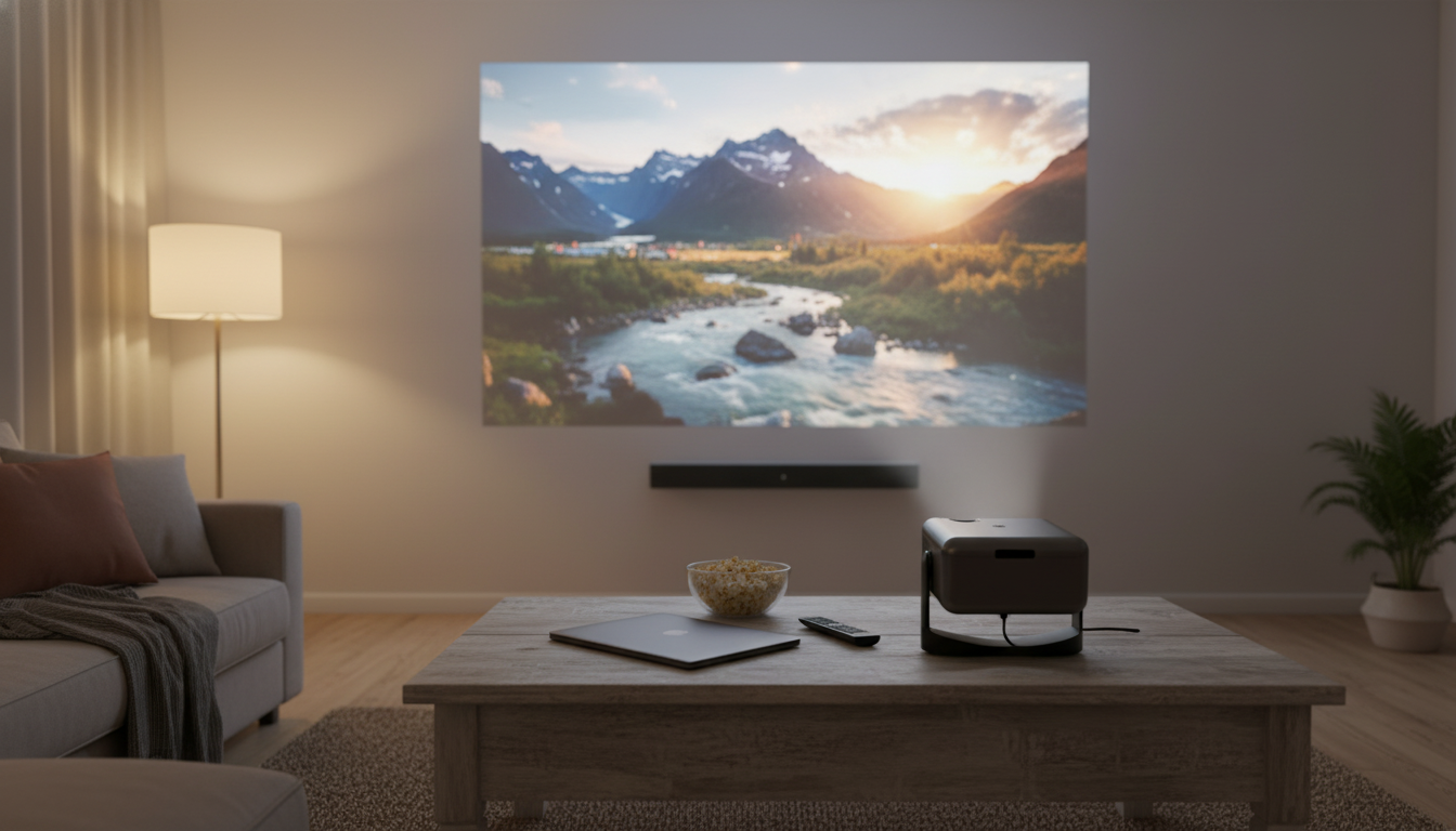 Portable 4K Projector Setup: Autofocus, Android & BT