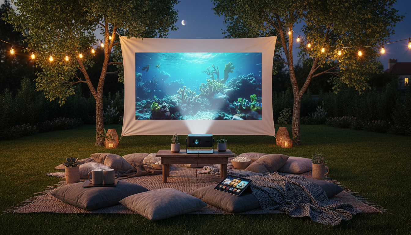 Portable 4K WiFi Mini LED Projector: Backyard Setup Tips