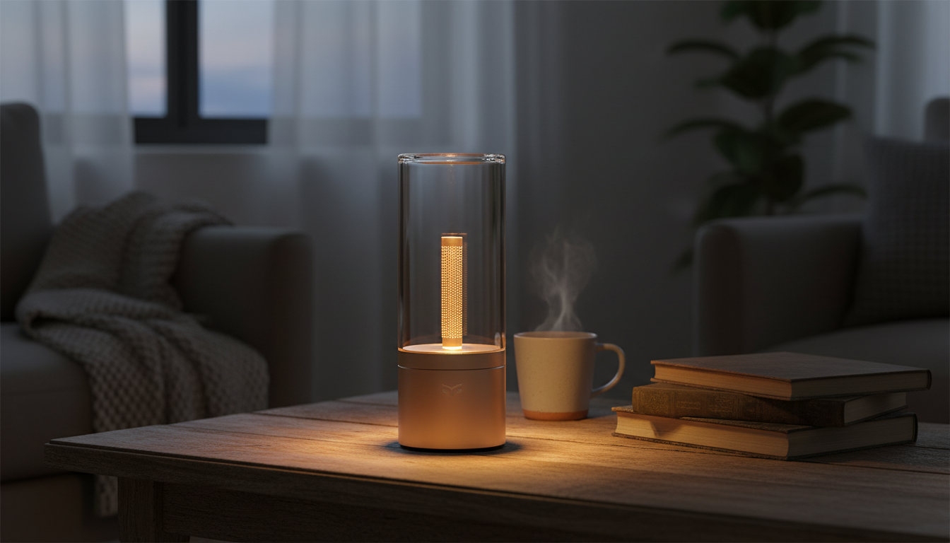 Portable Candle Lamp: Dimmable 1800K Cozy Glow