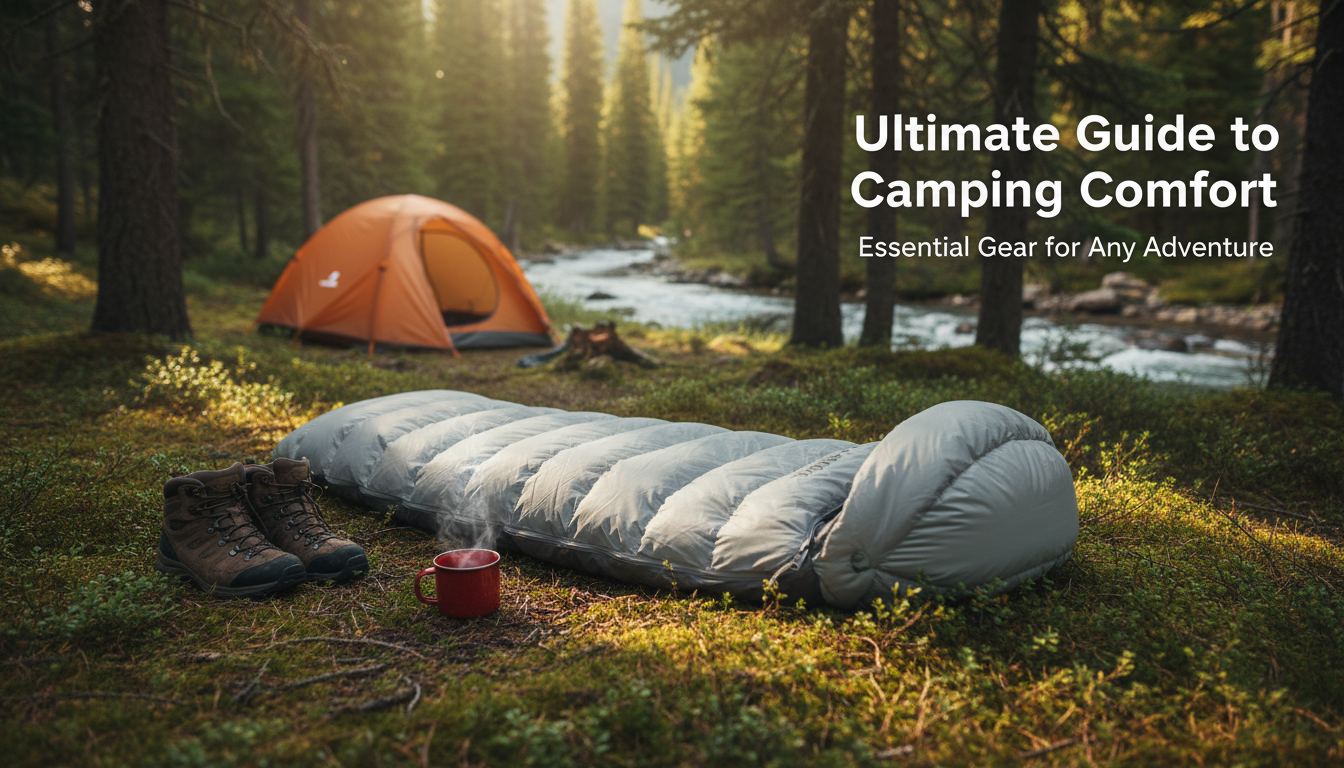 Warm Hooded Duck Down Sleeping Bag for 0°F–32°F