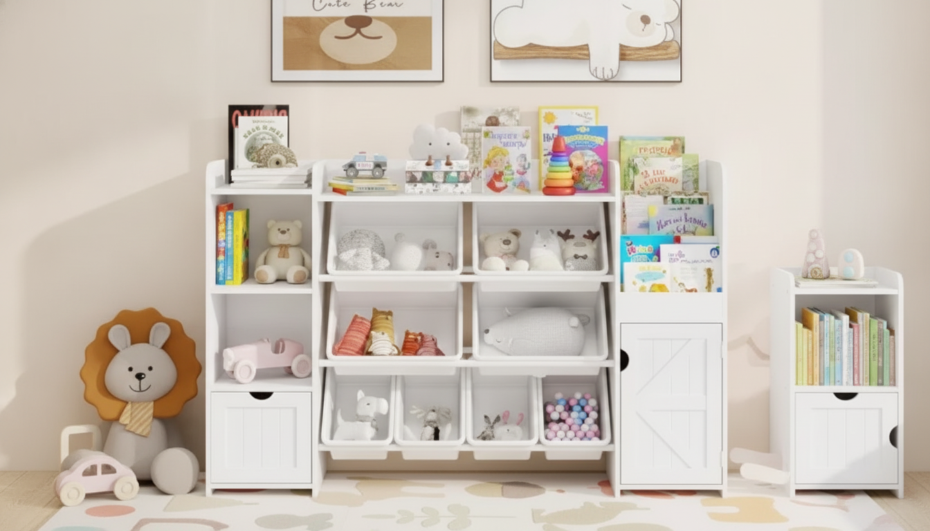 Large Kids Toy Organizer: Bins, Cubbies & Cabinets